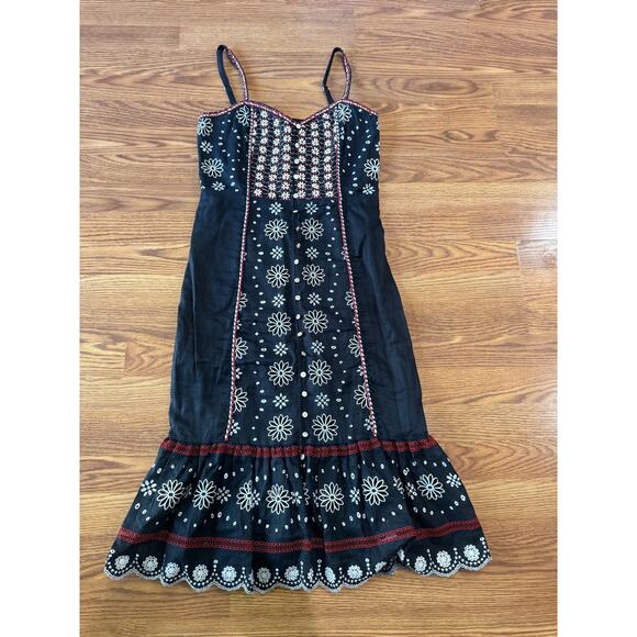 Veronica Beard black Giuliana Beaded Linen Dress size 6 ( small) - Picture 11 of 14